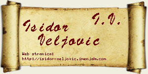 Isidor Veljović vizit kartica